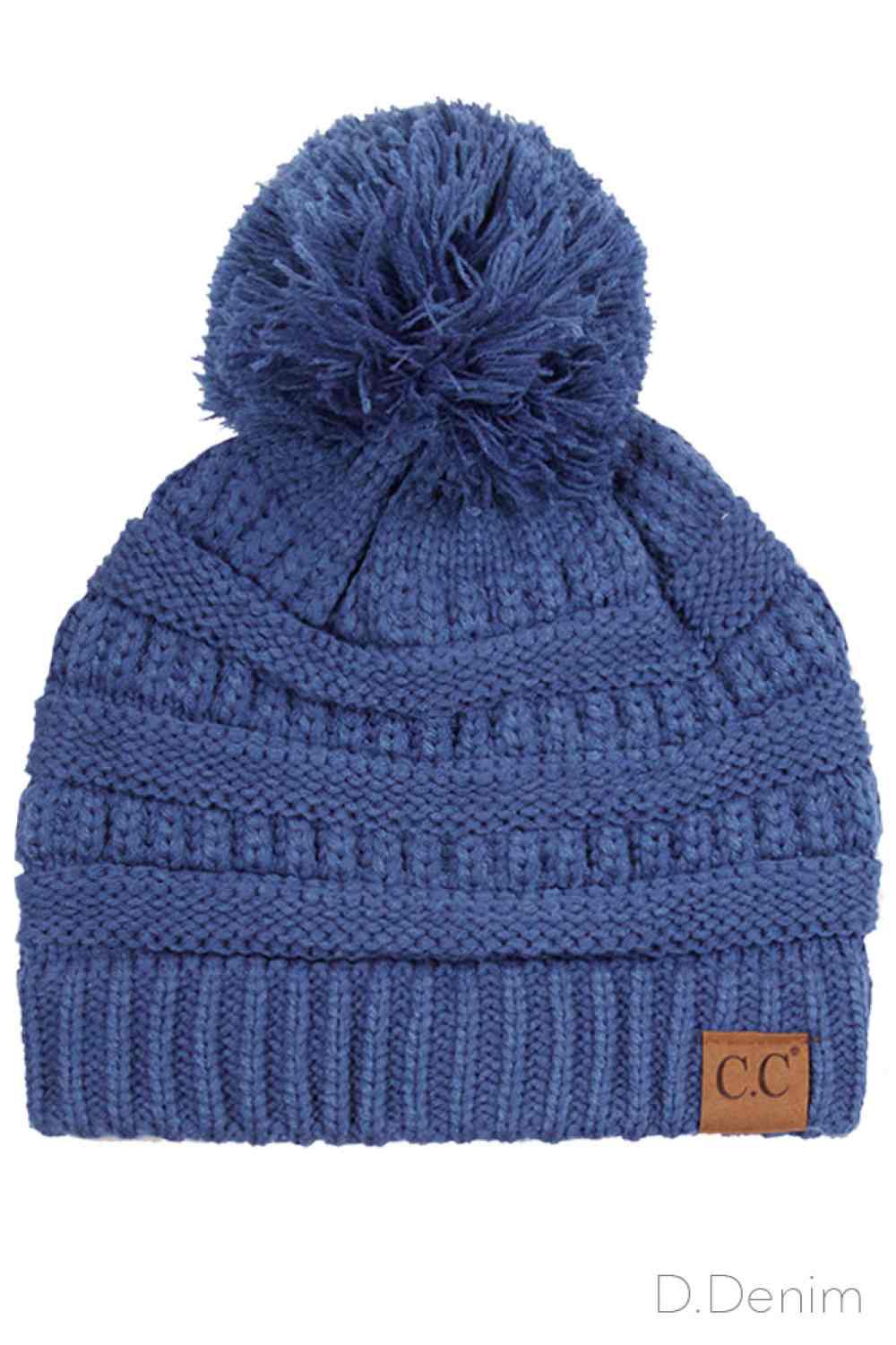 C.C Knit Beanie With Pom-Hat