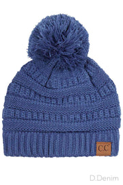 C.C Knit Beanie With Pom-Hat