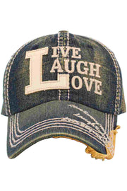 LIVE LAUGH LOVE VINTAGE BASEBALL CAP