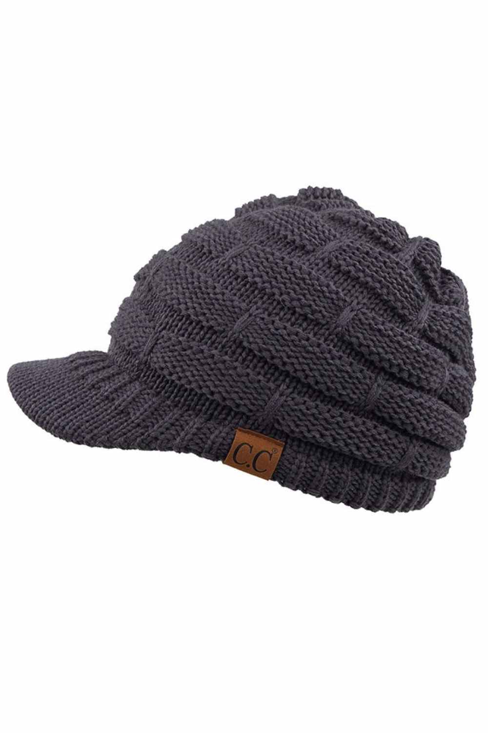 C.C Versatile Ribbed Knit Brim Beanie