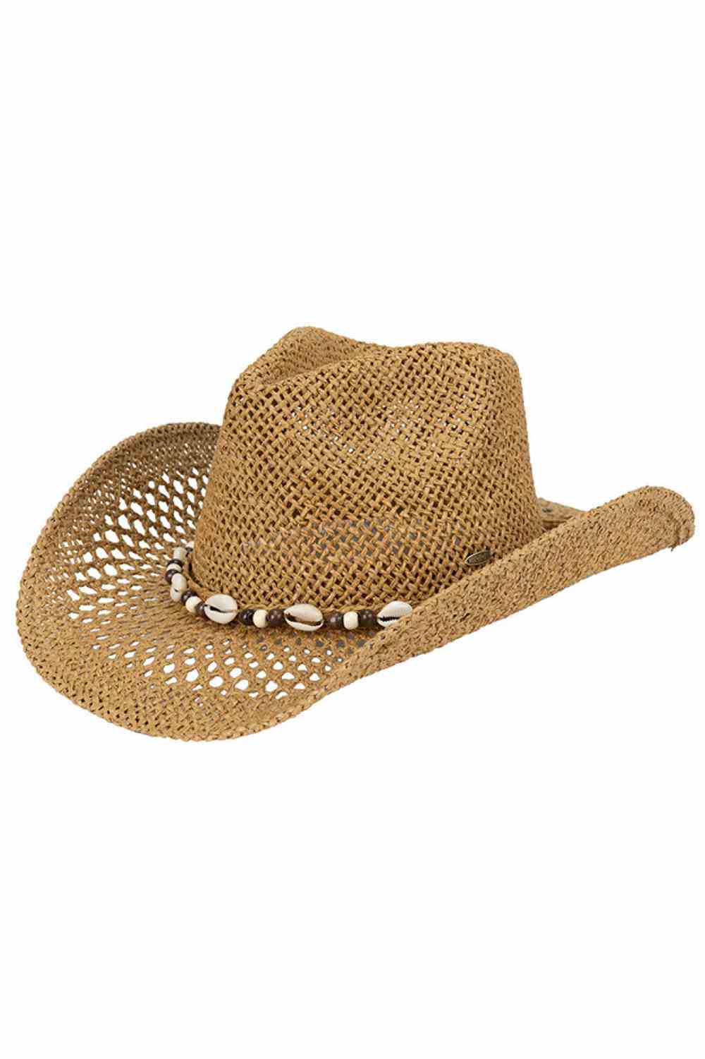 C.C Seashell and Bead Band Pattern Paper Cowboy Hat