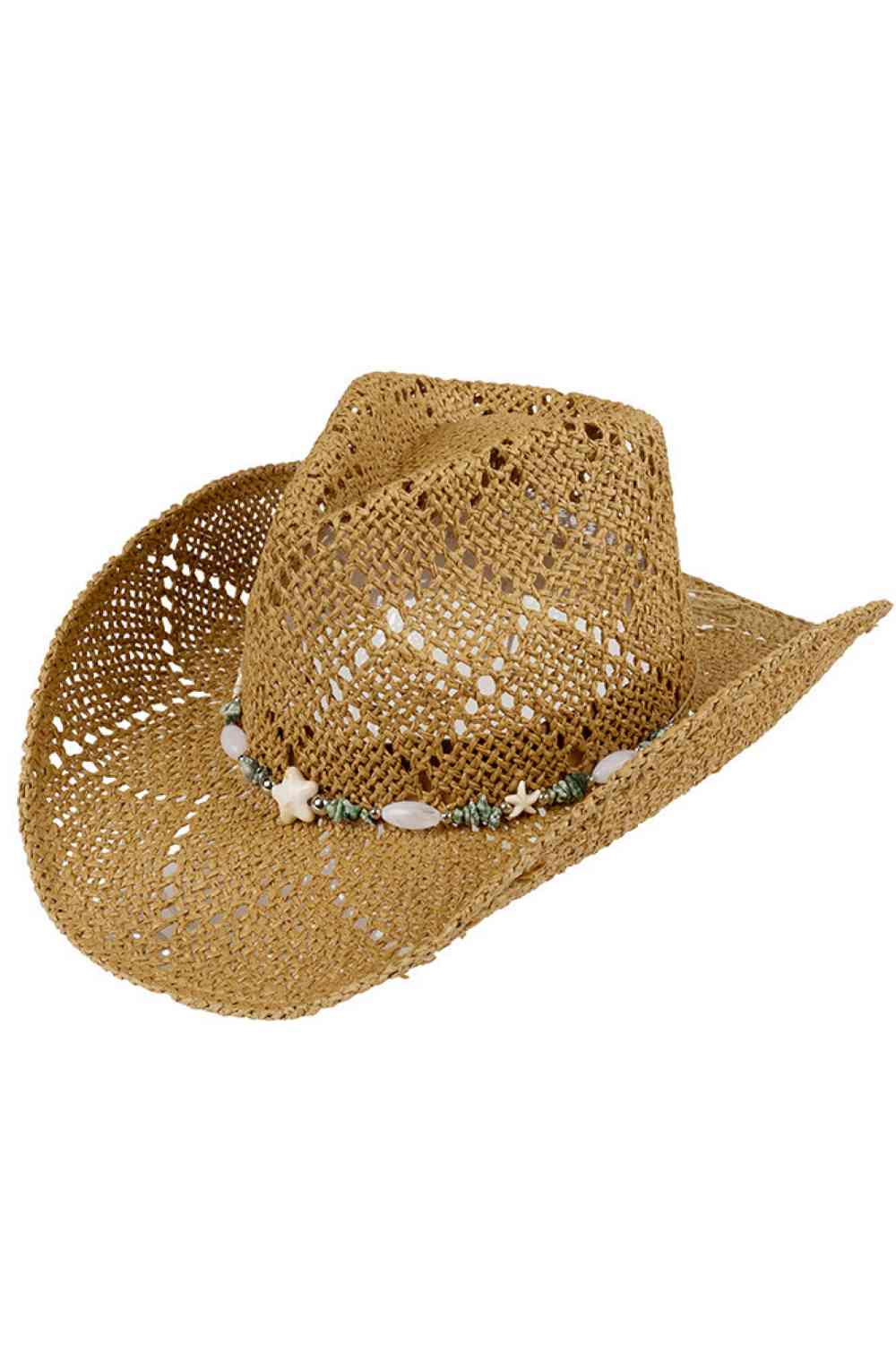 C.C Starfish and Bead Band Pattern Paper Cowboy Hat