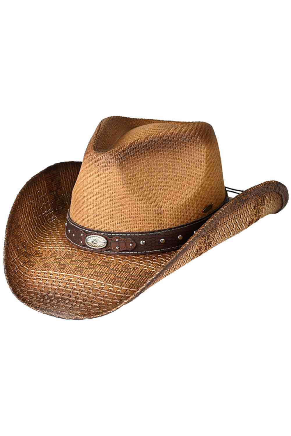 C.C Vegan Leather Trim Band Fancy Texture Cowboy