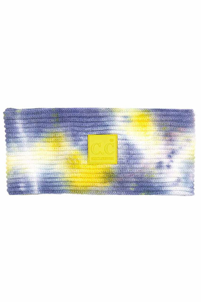 C.C Tie Dye Headband With Rubber Patch Headwrap Earmuffs