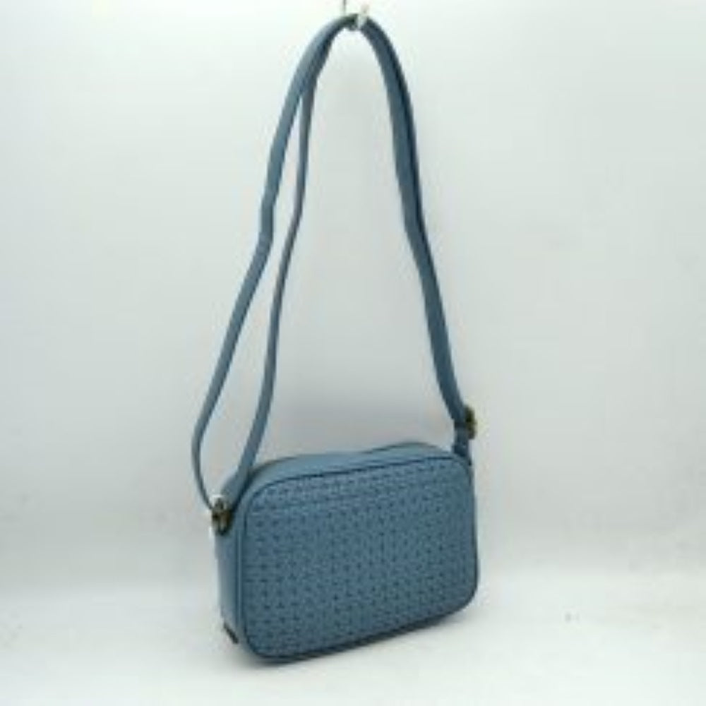 Woven Camera Crossbody Bag with Adjustable Shoulder Strap