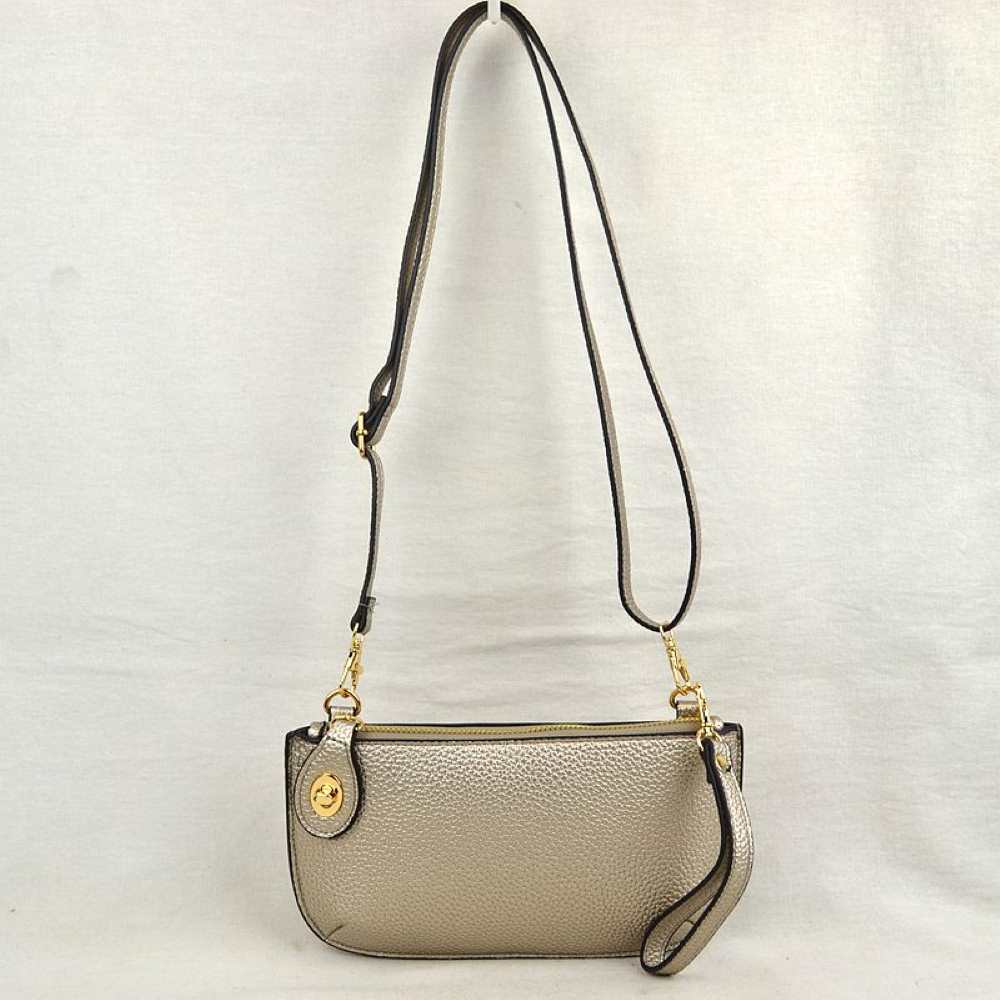 Pebbled Crossbody Clutch Bag with Removable Straps