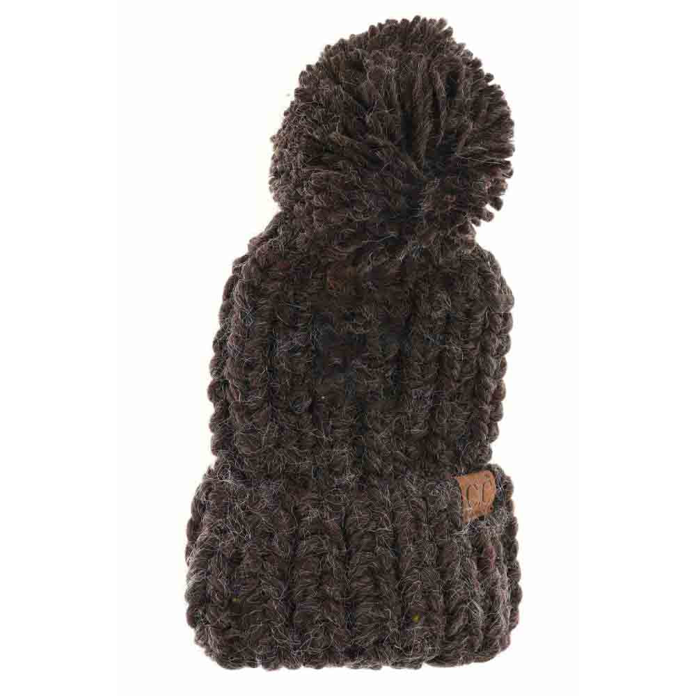 Chunky Knit Yarn Pom C.C Beanie