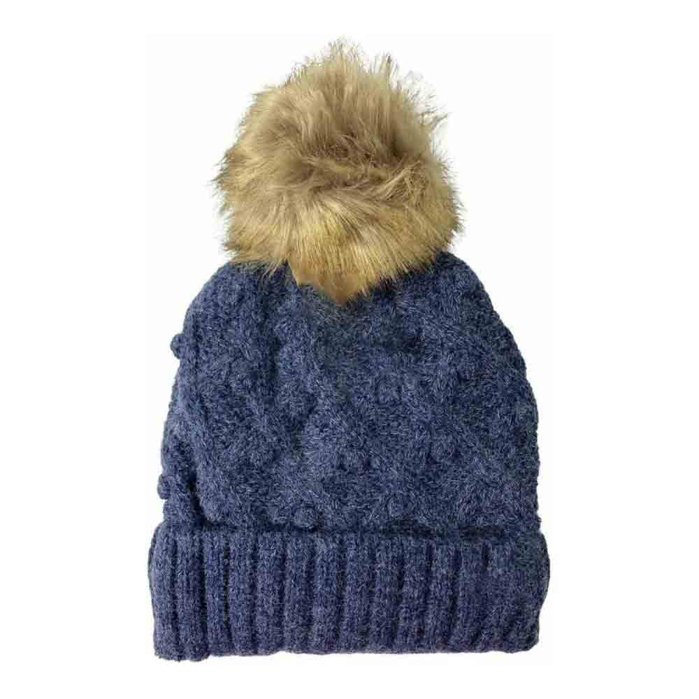 Bobble Knit Fur Pom C.C Beanie