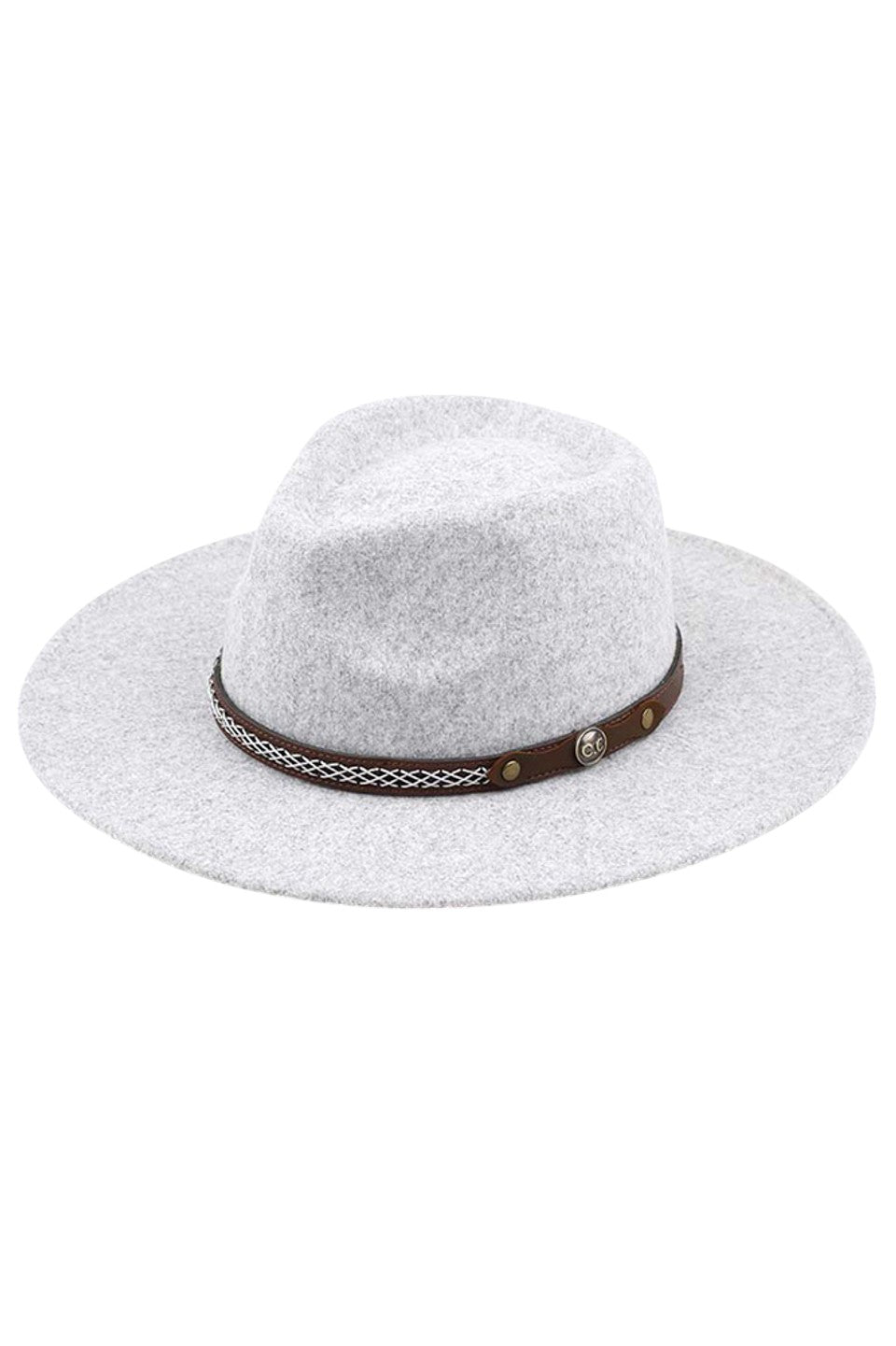 C.C Vegan Felt Metal Logo Heather Color Hat