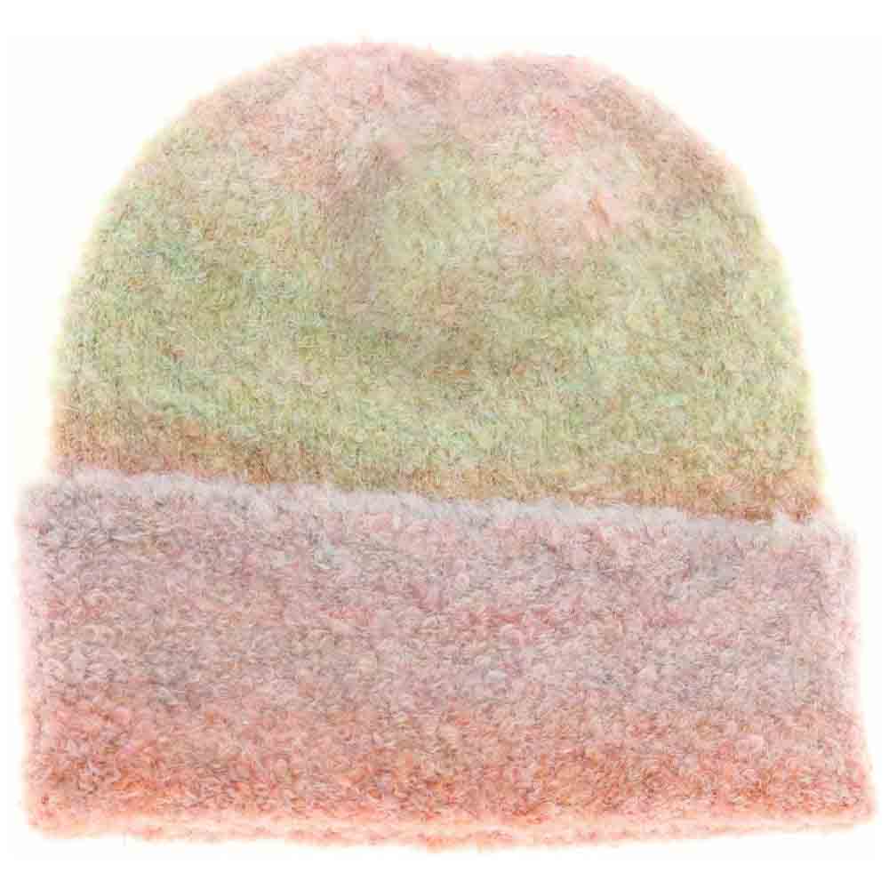 Women's Multi-colored Slouchy Mohair Cuffed C.C Beanie