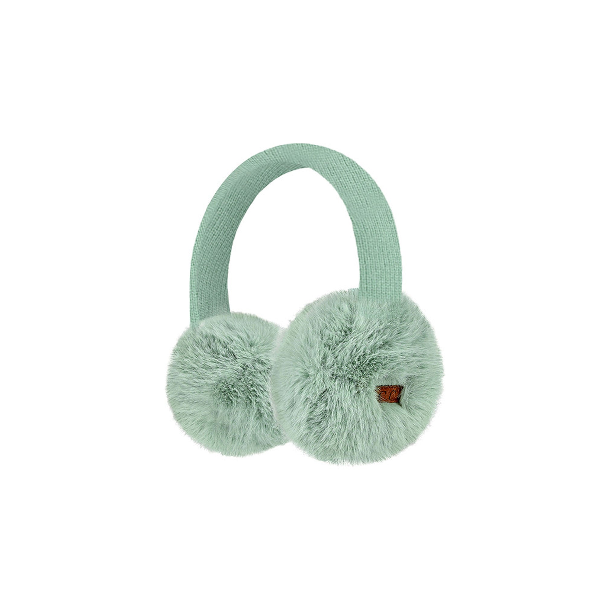 C.C Women's Faux Mink Fur Knitted Earmuff