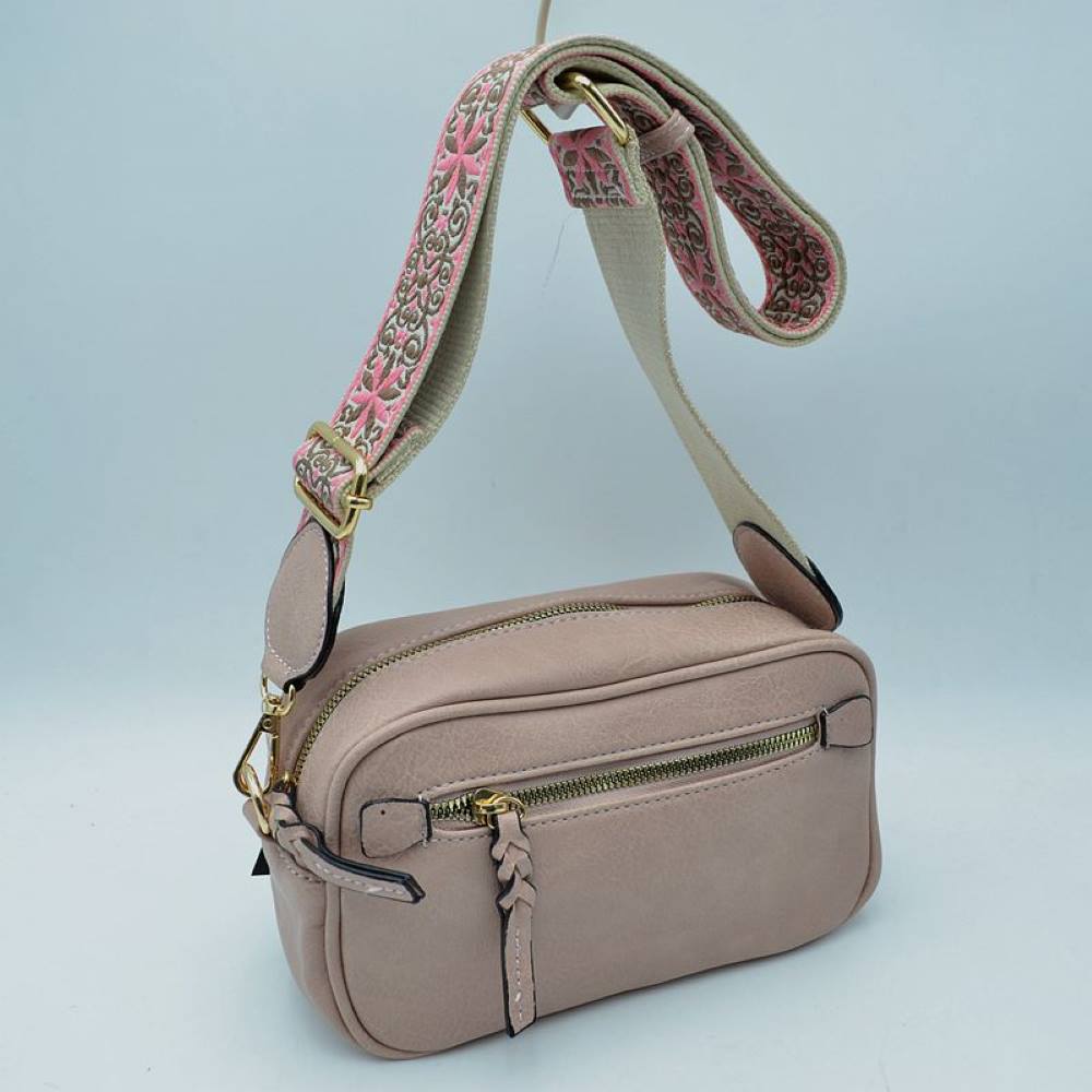 Guitar Strap Bag Multi-Zip Crossbody Bag
