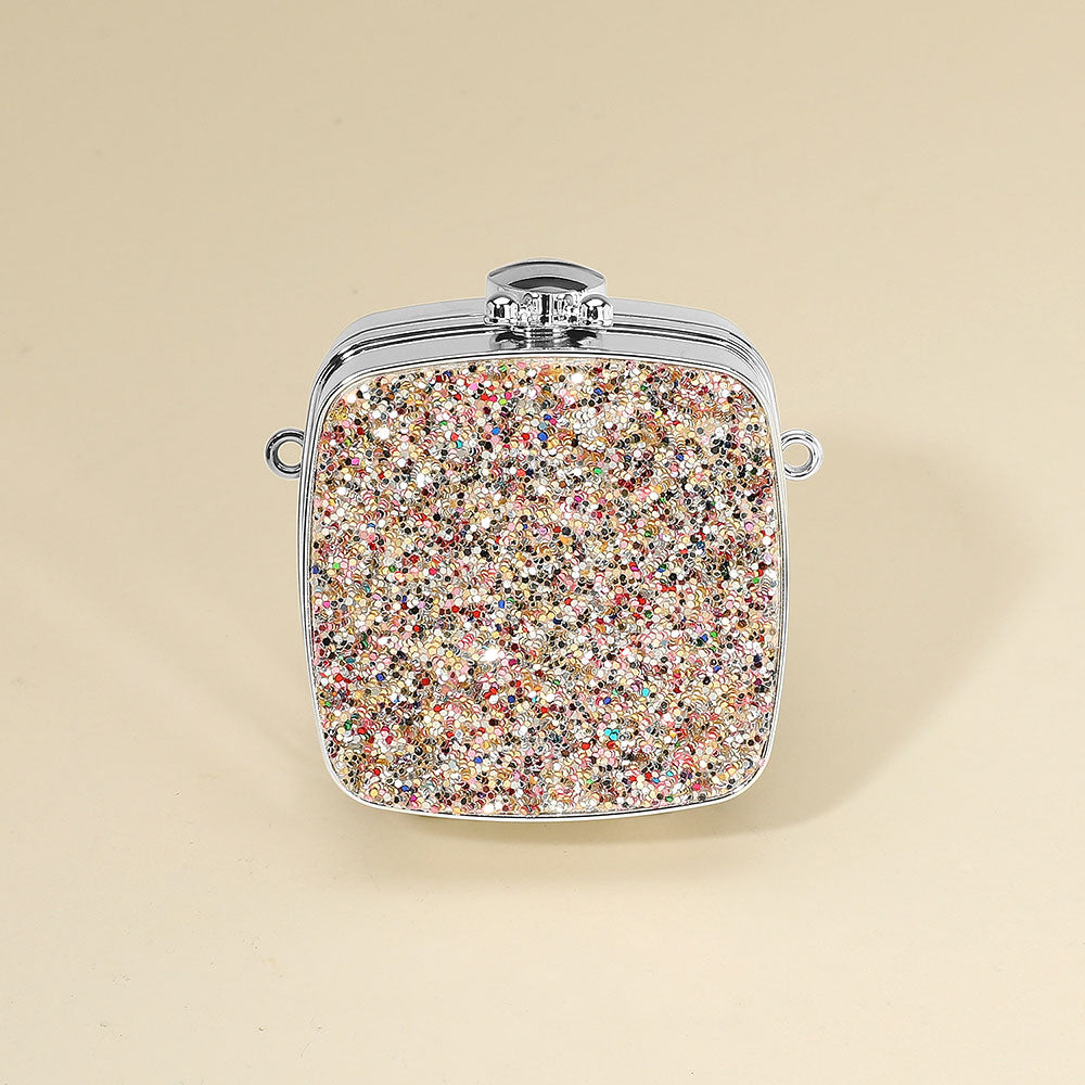 Square Glitter Mini Clutch Bag Crossbody Bag