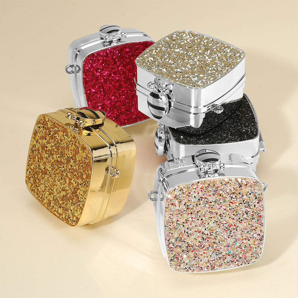 Square Glitter Mini Clutch Bag Crossbody Bag