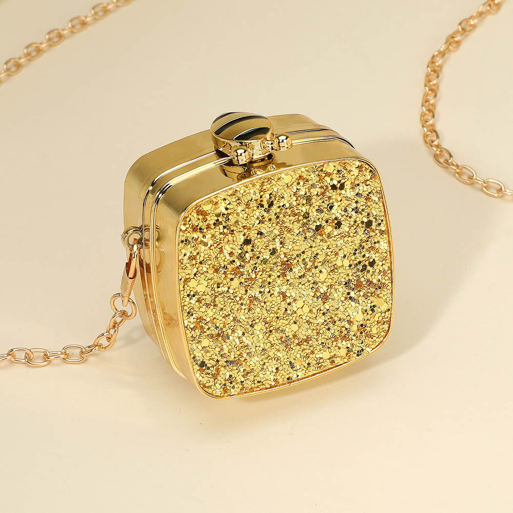 Square Glitter Mini Clutch Bag Crossbody Bag