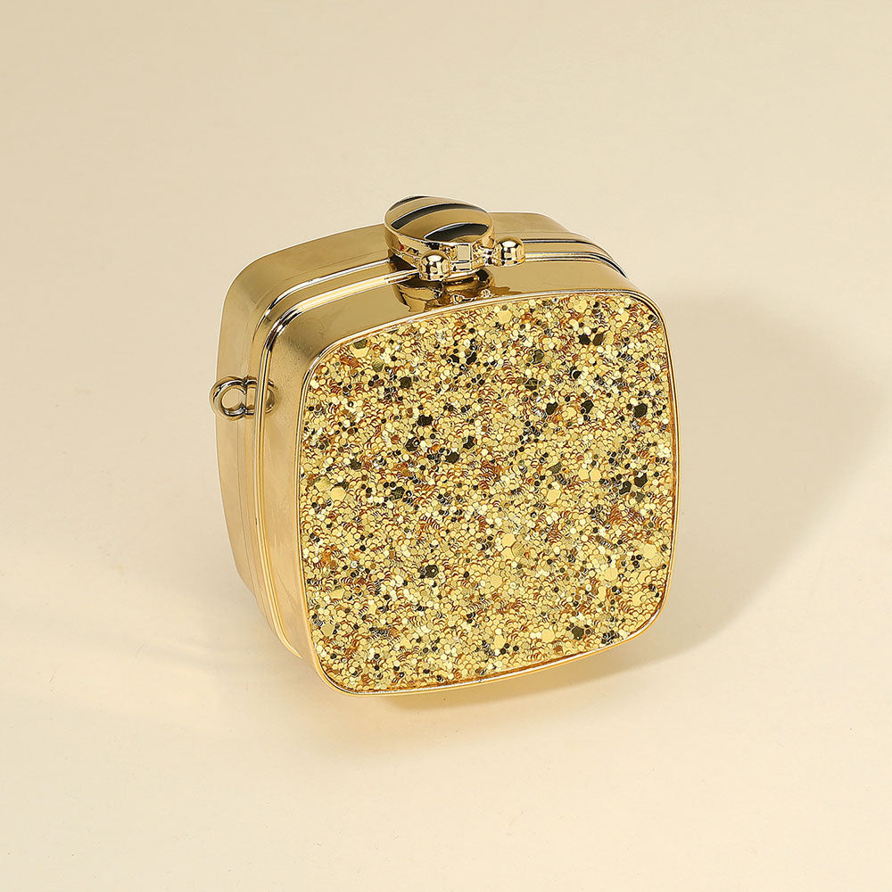Square Glitter Mini Clutch Bag Crossbody Bag