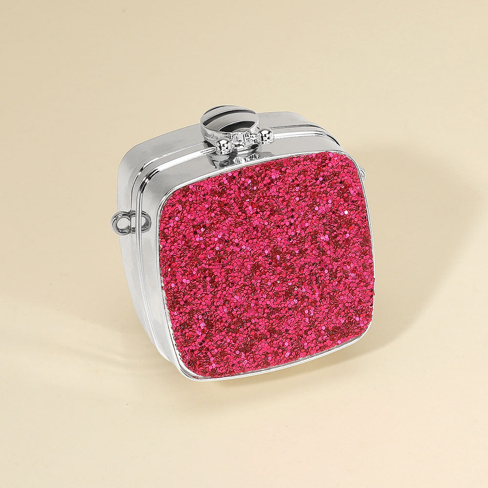 Square Glitter Mini Clutch Bag Crossbody Bag