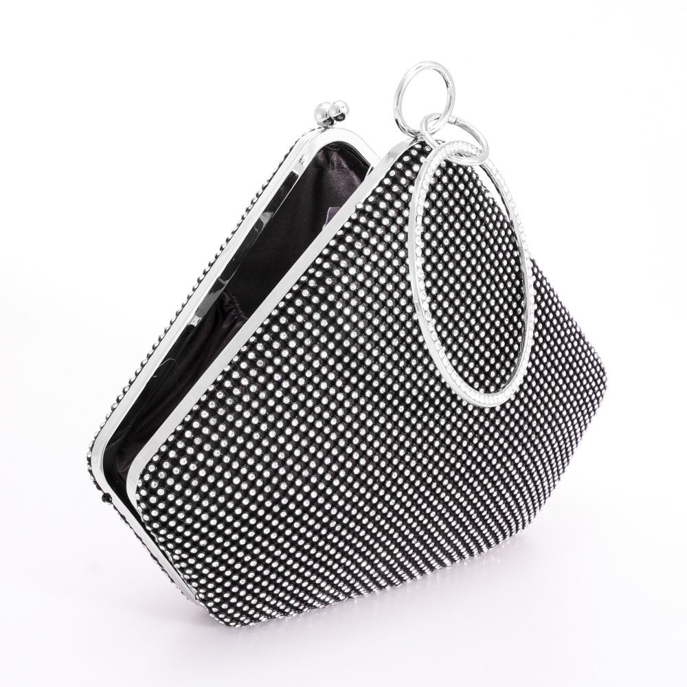 Bling Angled Evening Tote / Crossbody Bag