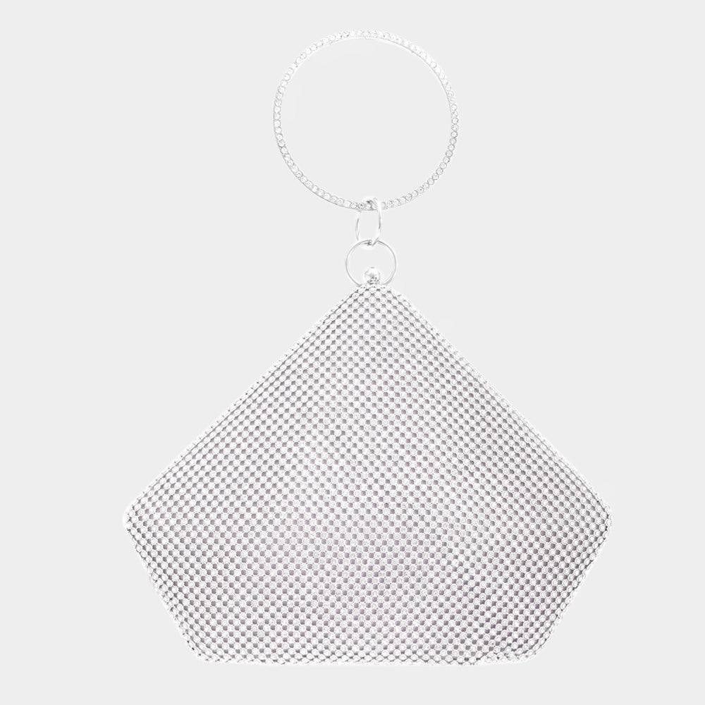 Bling Angled Evening Tote / Crossbody Bag