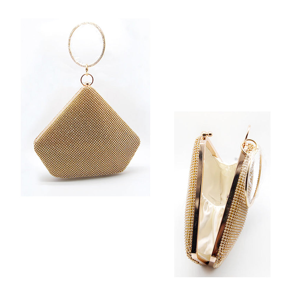 Bling Angled Evening Tote / Crossbody Bag