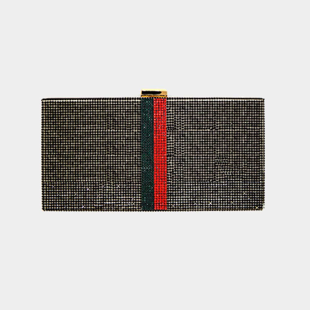 Bling Color Block Rectangle Evening Clutch / Crossbody Bag