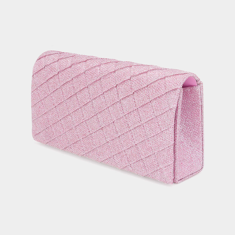 Quilted Sparkly Clutch Bag / Crossbody Bag