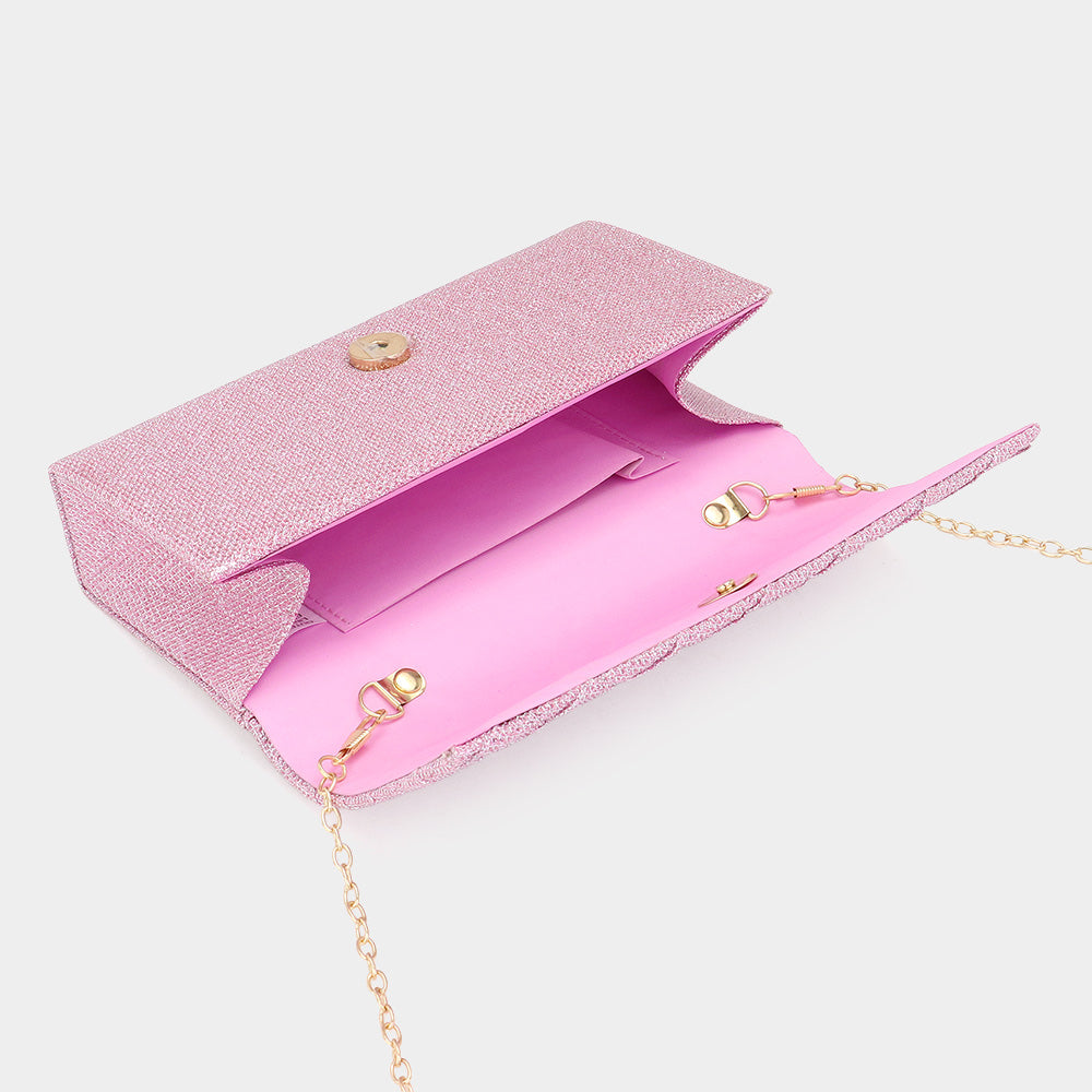 Quilted Sparkly Clutch Bag / Crossbody Bag
