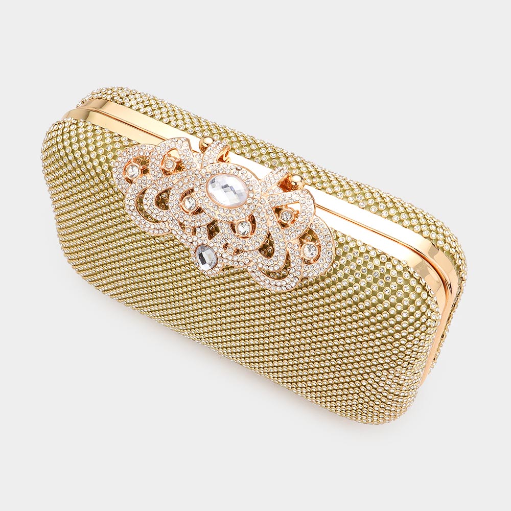 Stone Embellished Evening Tote / Clutch / Crossbody Bag