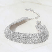 6Rows Rhinestone Pave Evening Bracelet