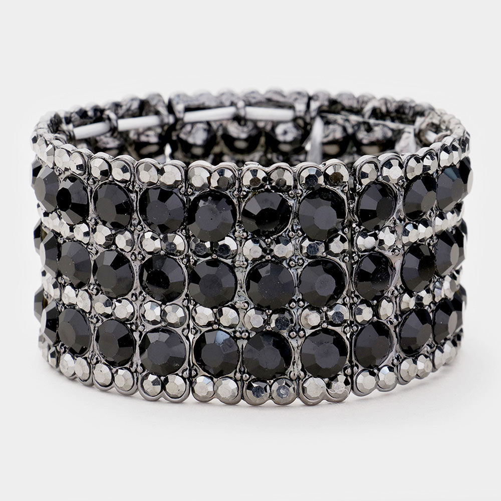 Rhinestone Crystal Stretch Evening Bracelet
