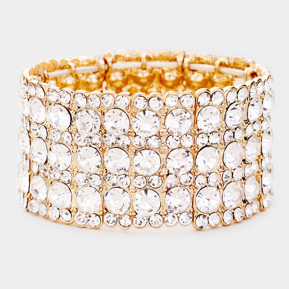 Rhinestone Crystal Stretch Evening Bracelet