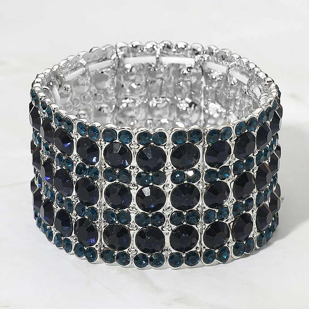 Rhinestone Crystal Stretch Evening Bracelet