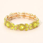 Marquise Teardrop Stone Cluster Beaded Stretch Bracelet