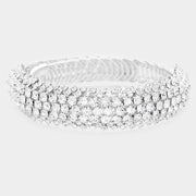 Rhinestone Statement Adjustable Evening Bracelet