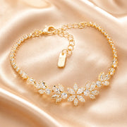 CZ Marquise Round Stone Embellished Evening Bracelet