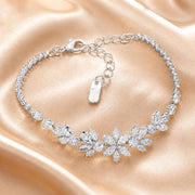 CZ Marquise Round Stone Embellished Evening Bracelet