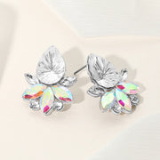 Teardrop Stone Accented Marquise Stone Embellished Evening Earrings
