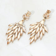 Marquise Cluster Embellished Drop Evening Earrings