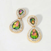 Crystal Teardrop Evening Earrings