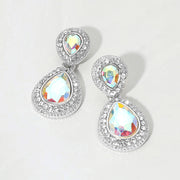 Crystal Teardrop Evening Earrings