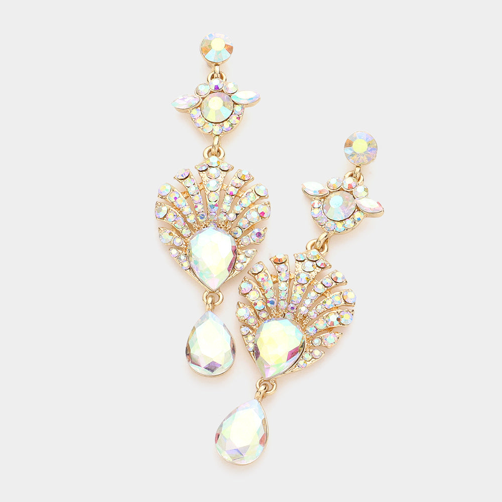 Regal Peacock Drop Earrings