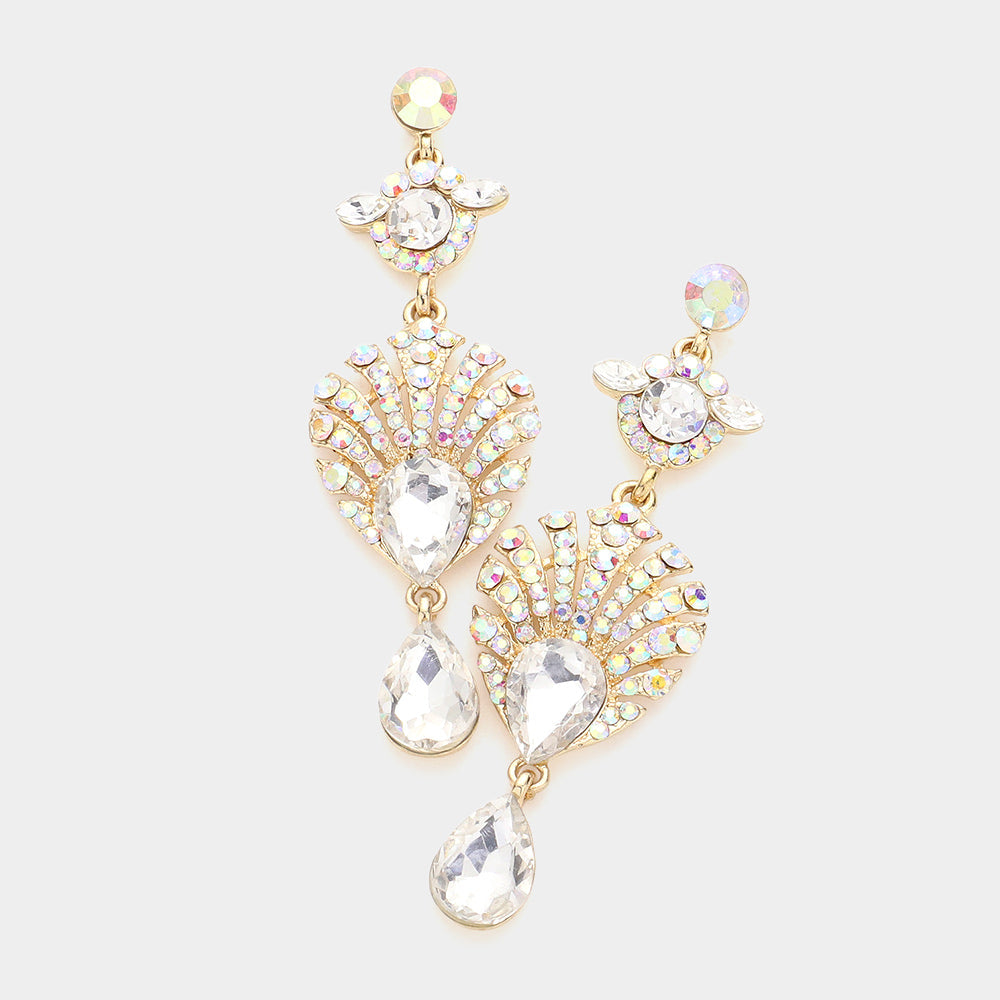 Regal Peacock Drop Earrings