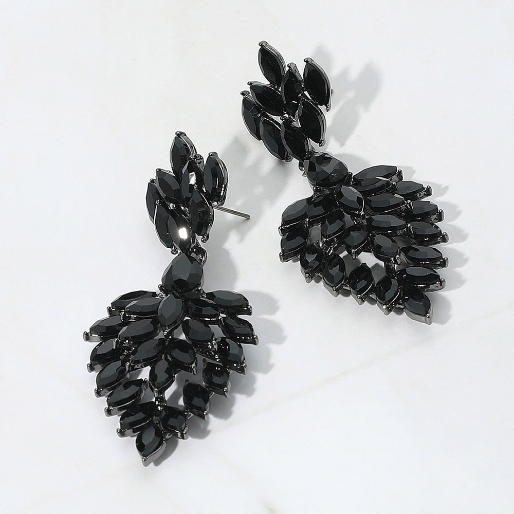Marques Stone Accented Dangle Evening Earrings