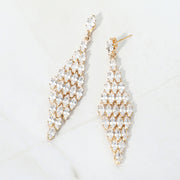 Marquise CZ Chandelier Drop Evening Earrings