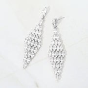 Marquise CZ Chandelier Drop Evening Earrings