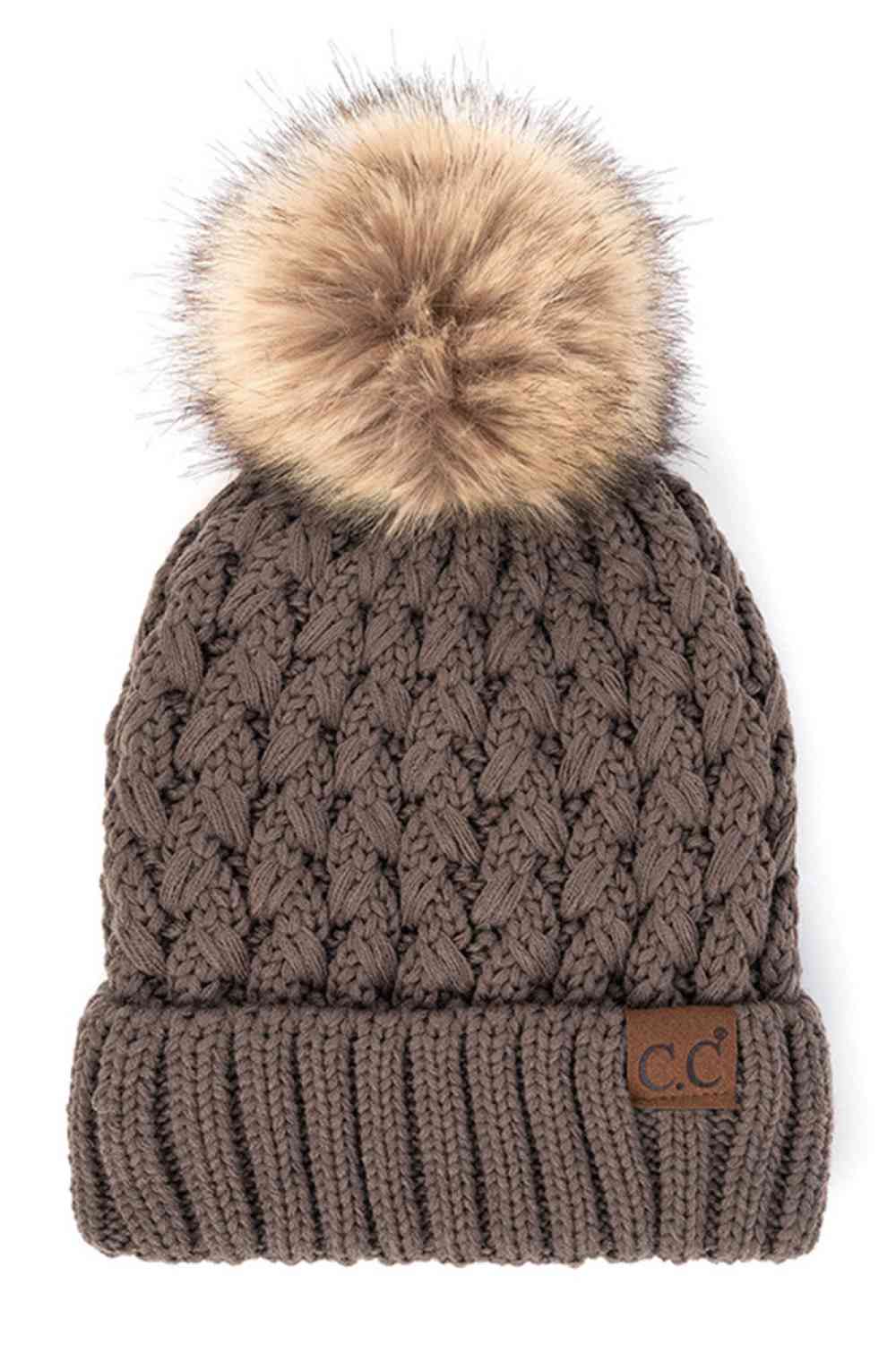 C.C Lattice Crossover Stitch Beanie