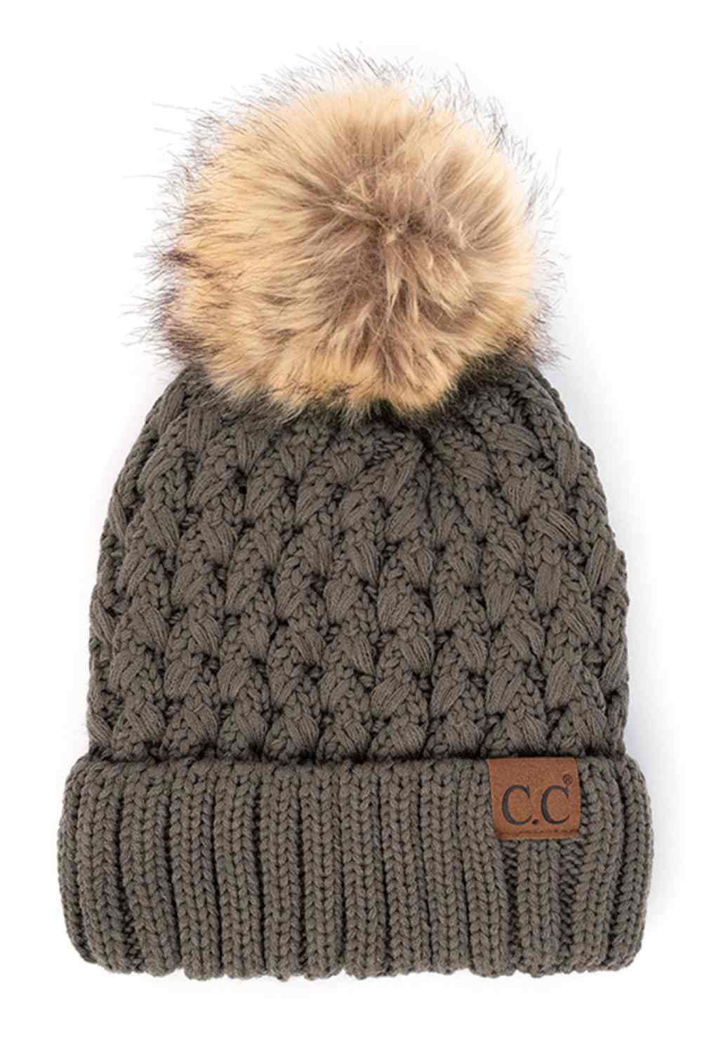 C.C Lattice Crossover Stitch Beanie