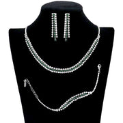3PCS Rhinestone Necklace Jewelry Set