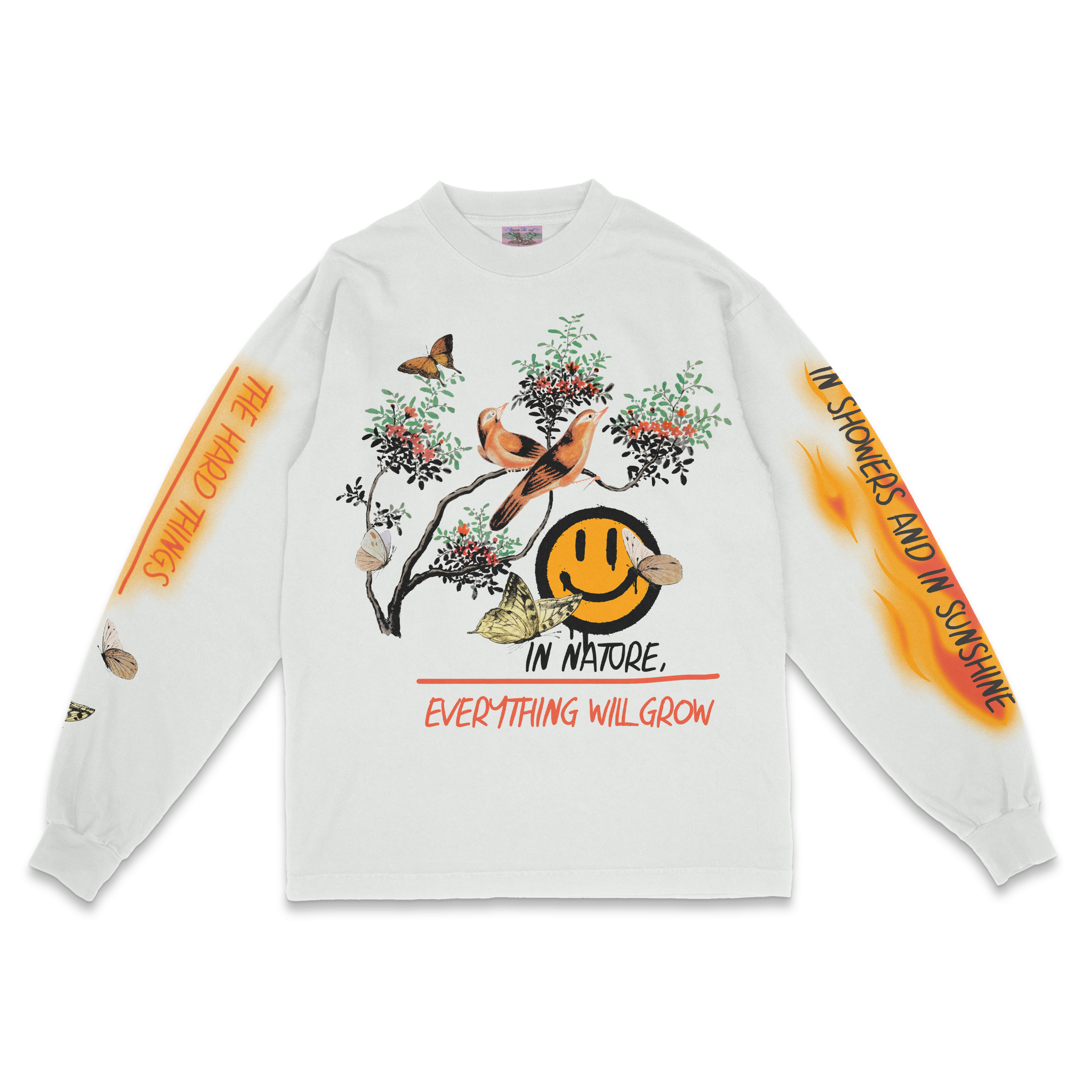 Everything Will Grow White Long Sleeve