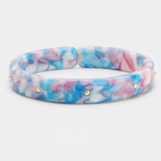 Metal Studded Celluloid Acetate Adjustable Bracelet